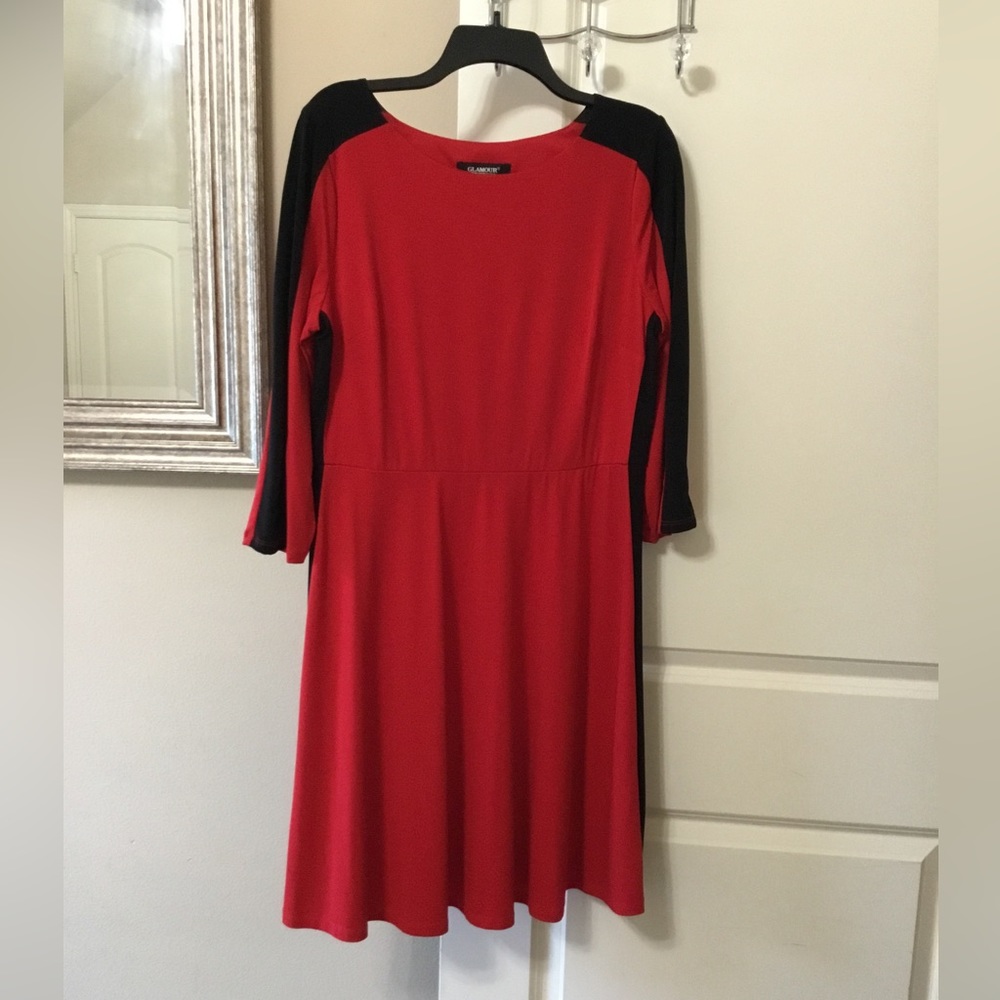 Glamour Red And Black Dress